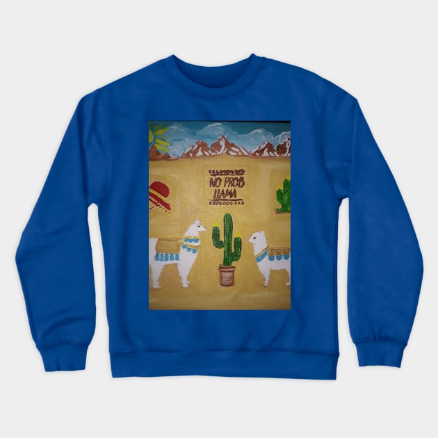 Two Llamas Crewneck Sweatshirt by Oregon333